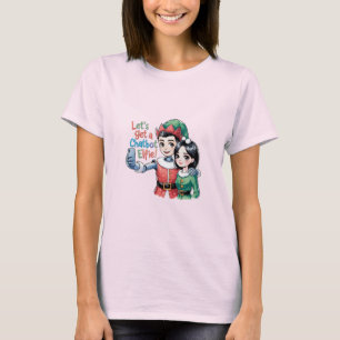 🤖Let's Get a Chatbot Elfie Funny Christmas Memes T-Shirt