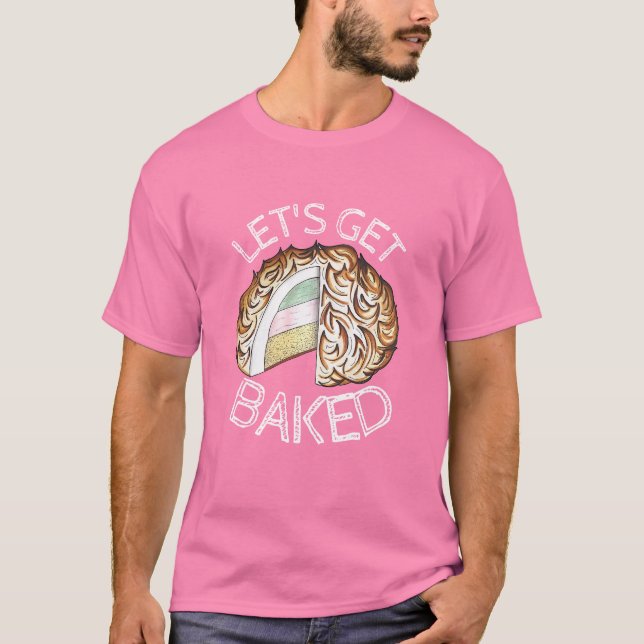 Let's Get Baked Alaska Ice Cream Funny Foodie T-Shirt (Front)