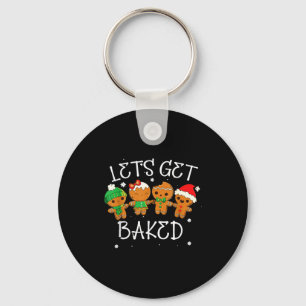 Let's Get Baked Cookie Baking Team Gingerbread Chr Key Ring