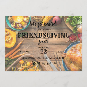 Let's Get Basted Thanksgiving Dinner Invitation