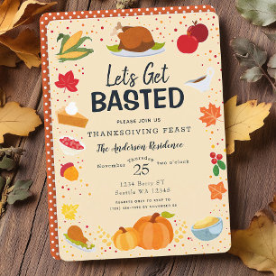 Let's get basted Thanksgiving Invitation