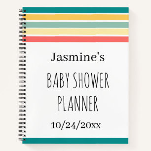 Let's Get Beachy Baby Shower Planner Notebook