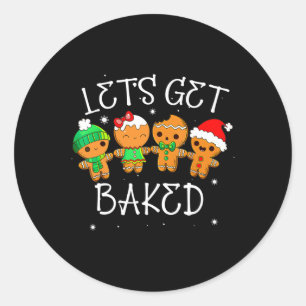 Lets Get Byked Cookie Xmas Ugly Christmas  Classic Round Sticker