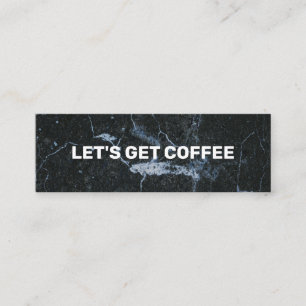 Let's Get Coffee Marble Business Card