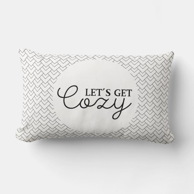 Lets get cosy Throw Pillow (Front)
