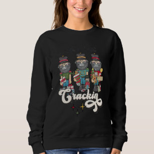 Let's Get Crackin Nutcracker Groovy Christmas Fami Sweatshirt