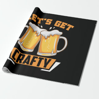 let's get crafty beer wrapping paper