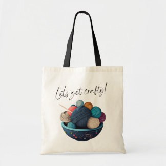 Let's Get Crafty! Yarnball Art | Craft Tote Bag