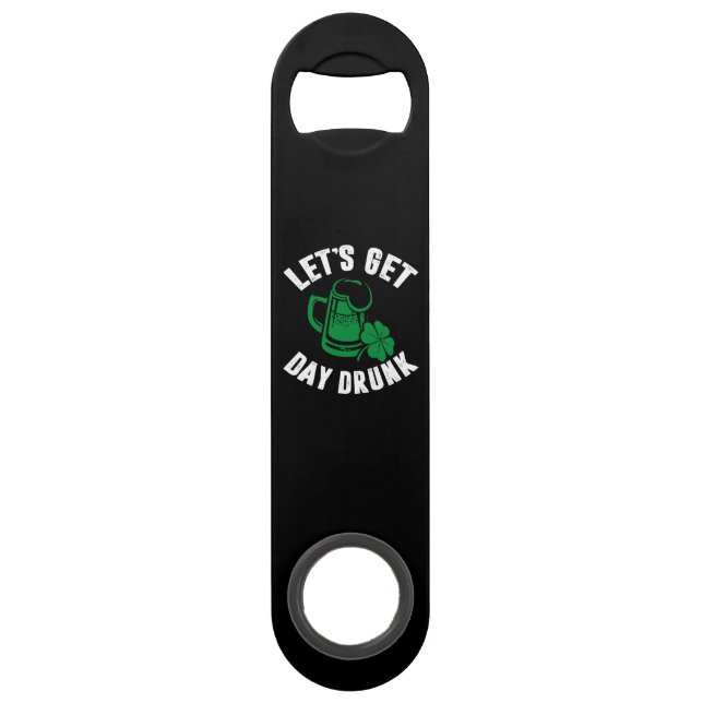Let's Get Day Drunk Shamrock St Patricks Day Irish (Front)
