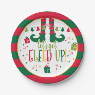 Let's Get Elfed Up Christmas Party (WH) Paper Plate