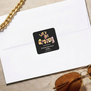 Let's Get Groovy 60th Birthday Party Envelope Seal
