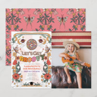Let's Get Groovy Retro Photo Girl Birthday