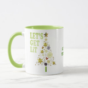 Let's Get It Christmas Tree Family Matching Party Mug