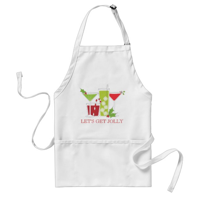 Let's get Jolly Christmas Cocktails Standard Apron (Front)