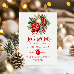 Let's Get Jolly Christmas Party Invitation