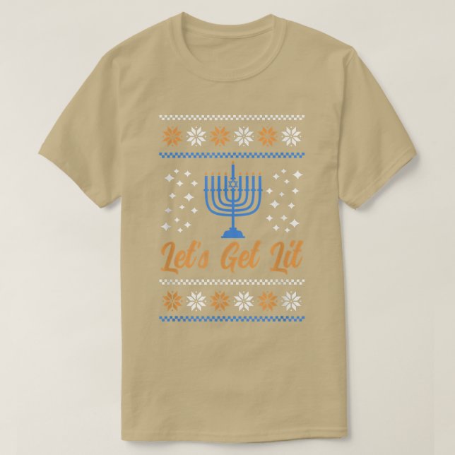 Let's get lift  Hanukkah  T-Shirt (Design Front)