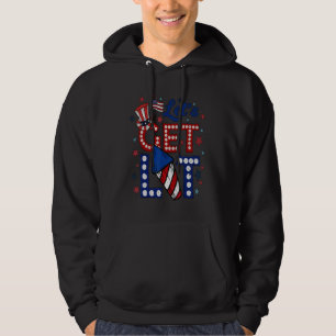Lets Get Lit 4th Of July Patriotic Hat Fireworks U Hoodie