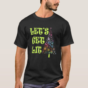 Let's Get Lit Adult Christmas T-Shirt