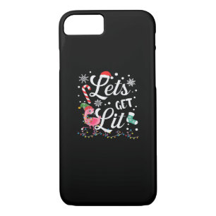 Let's Get Lit Adult Flamingo Funny Christmas Case-Mate iPhone Case