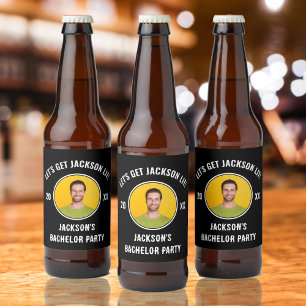 Let's Get Lit Bachelor Party Beer Bottle Label