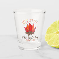 Let's Get Lit Bachelor Party Stag Do Campire Camp