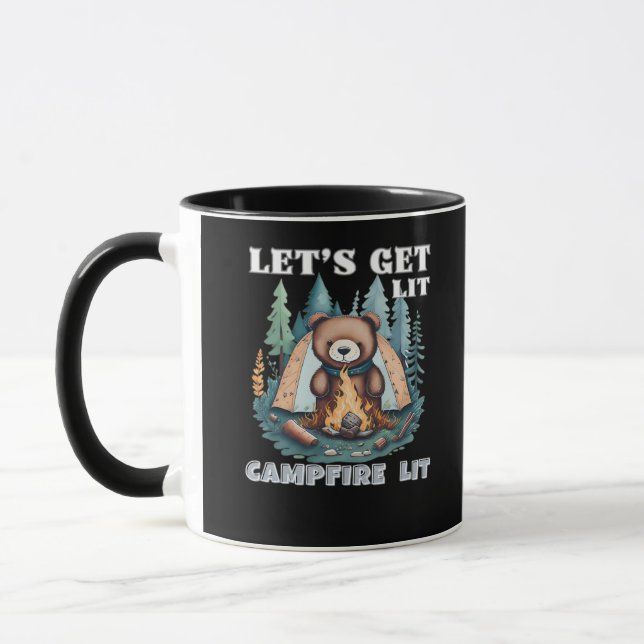 Let's Get Lit. Campfire Lit Classic Mug (Left)