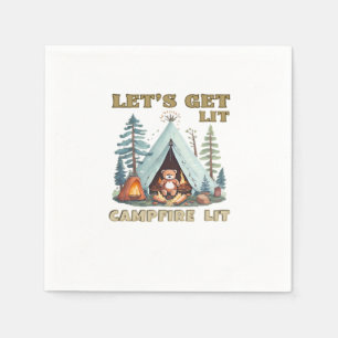 Let's Get Lit. Campfire Lit Classic Napkin