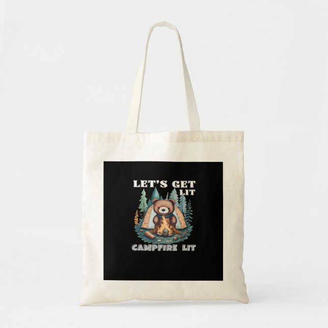 Let's Get Lit. Campfire Lit Classic Tote Bag (Front)