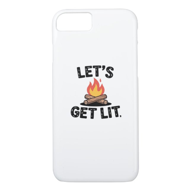 Let's Get Lit - Campfire Vibes - Camping Adventure Case-Mate iPhone Case (Back)