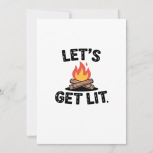 Let's Get Lit - Campfire Vibes - Camping Adventure Holiday Card