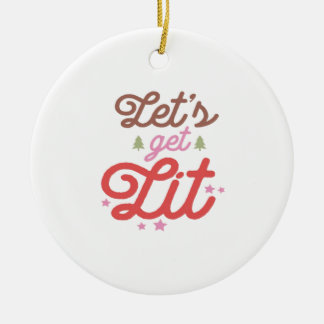 Let's Get Lit, Christmas Ceramic Tree Decoration