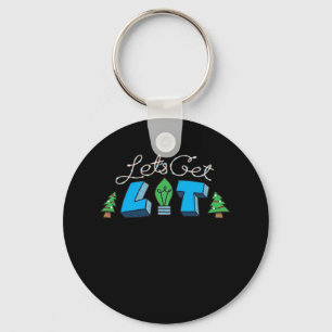 Let's Get Lit Christmas Classic Key Ring