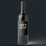 Let's Get Lit, Christmas Drinking, Christmas Light Wine Label<br><div class="desc">Let's Get Lit,  Christmas Drinking,  Christmas Lights: A festive pun design combining drinking and Christmas lights. Perfect for family or office parties. Fun,  witty,  and seasonal.</div>