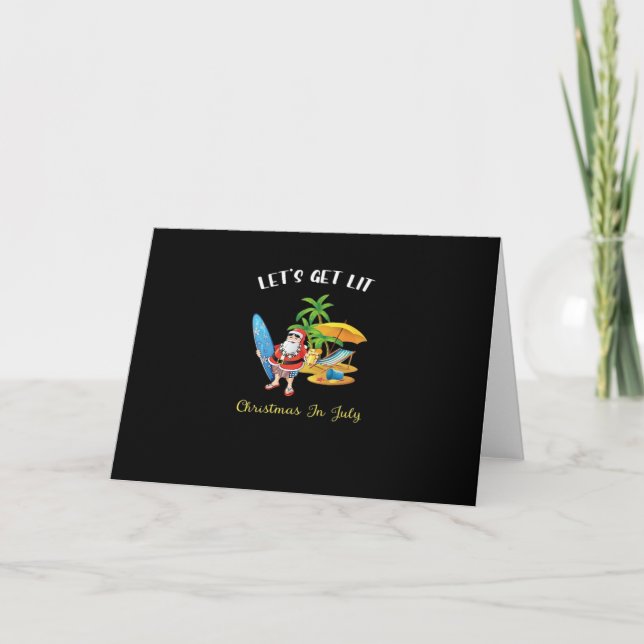 Let's Get Lit Christmas Essential Card (Front)