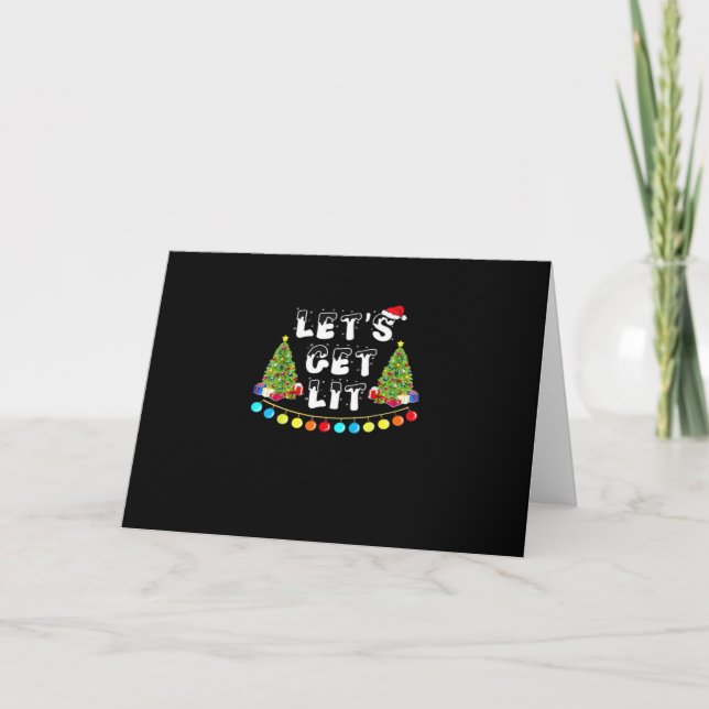Let's Get Lit Christmas Essential Card (Front)