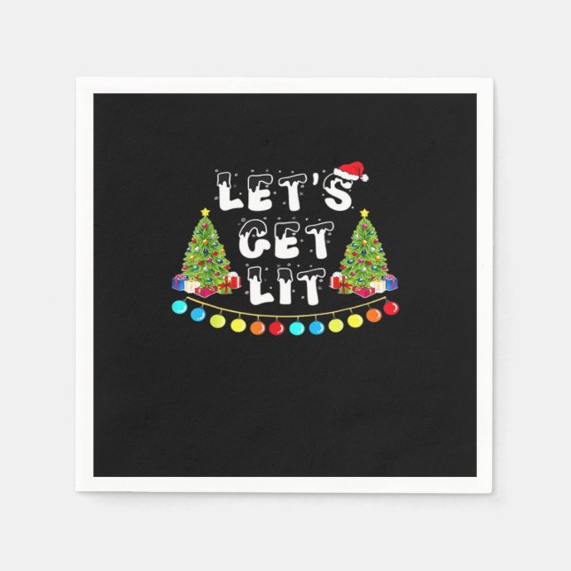 Let's Get Lit Christmas Essential Napkin (Front)
