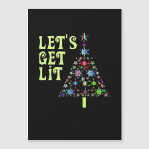 Let's Get Lit Christmas Funny Design