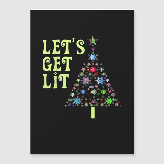 Let's Get Lit Christmas Funny Design (Front)
