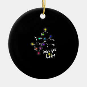 Let's Get Lit Christmas Ketamine Ceramic Tree Decoration
