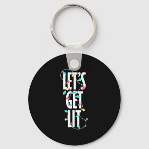 Let's Get Lit Christmas Light Key Ring