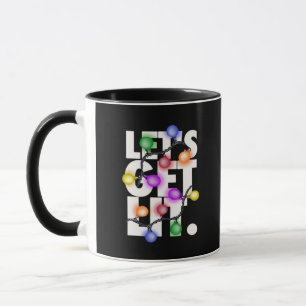 Let's Get Lit Christmas Outfit Classic Mug