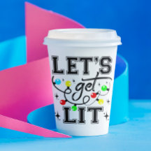 Let's Get Lit Christmas Party Funny - Xmas Light