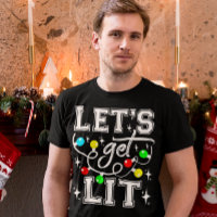 Let's Get Lit Christmas Party Funny - Xmas Light
