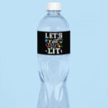 Let's Get Lit Christmas Party Funny - Xmas Light Water Bottle Label<br><div class="desc">Get into the festive spirit with our 'Let's Get Lit Christmas Party Funny - Xmas Light' design! Perfect for adding some humour to your holiday celebrations, this playful design features vibrant Christmas lights and a witty phrase that will light up any gathering. Whether you're hosting a Christmas party, attending an...</div>