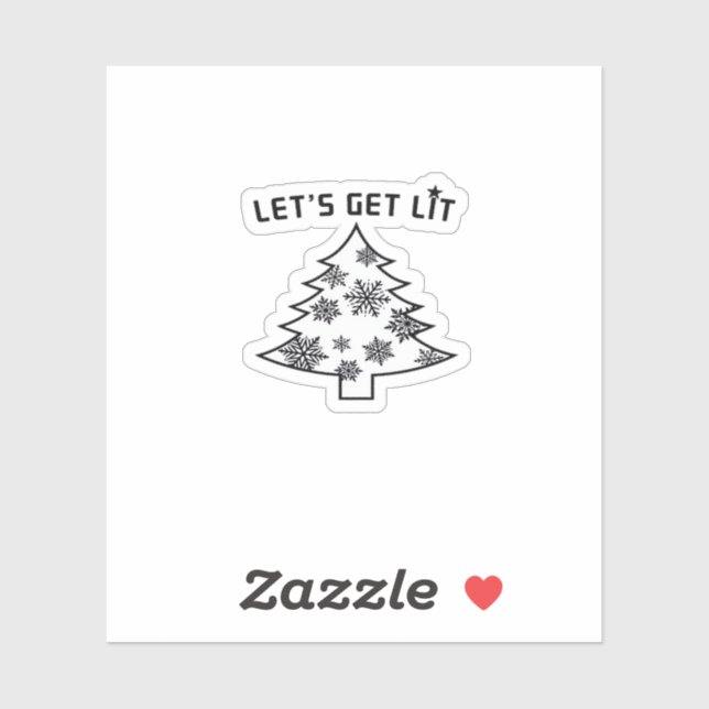 Let's Get Lit Christmas Tree Holiday Lights Essent (Sheet)