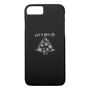 Let's Get Lit Christmas Tree Holiday Lights Essent Case-Mate iPhone Case