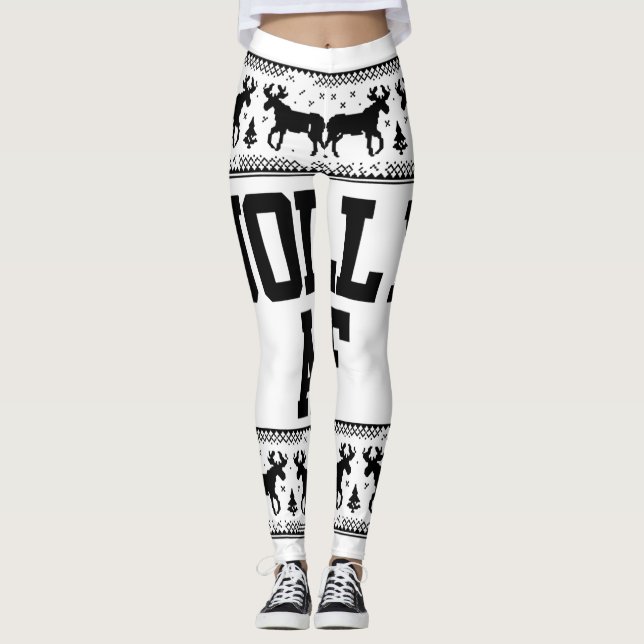 Lets Get Lit Christmas Xmas Eve Party For Men Wome Leggings (Front)