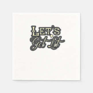 Let's Get Lit Classic Creative Casual Napkin