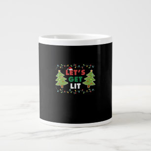 Let's Get Lit Classic Retro Graphic Large Coffee Mug