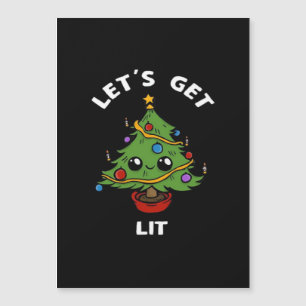 Let's Get Lit - Cute Funny Christmas Tree Design C